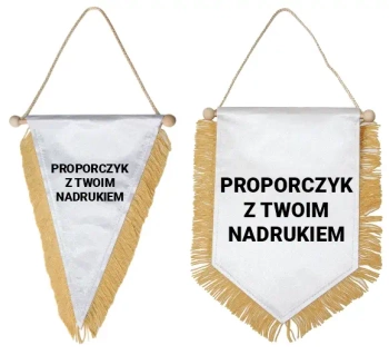 Proporczyk z nadrukiem- Twój herb, logo, napis