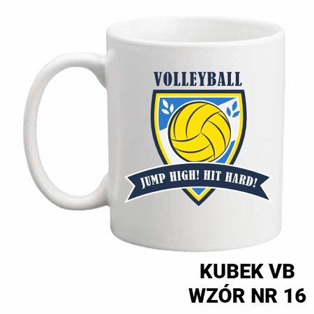 Kubek z nadrukiem- siatkówka- ponad 40 wzorów do wyboru  + Twoja personalizacja