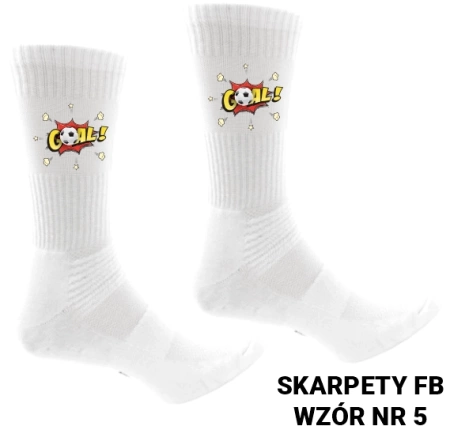 Skarpety sportowe z nadrukiem- ponad 20 wzorów piłkarskich