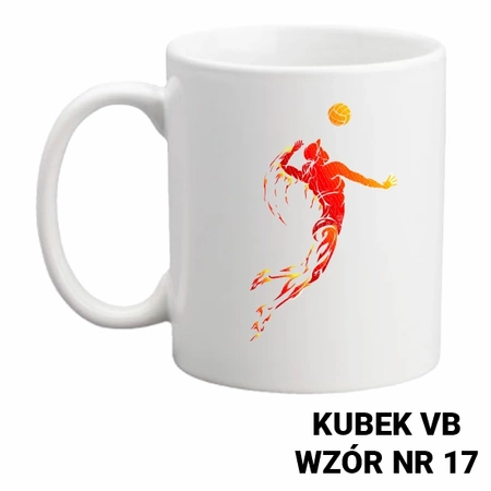 Kubek z nadrukiem- siatkówka- ponad 40 wzorów do wyboru  + Twoja personalizacja