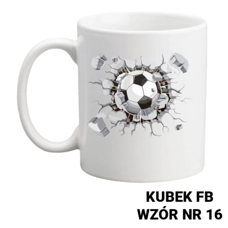 Kubek z nadrukiem- piłka nożna - ponad 20 wzorów do wyboru + Twoja personalizacja