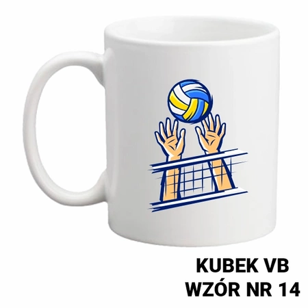Kubek z nadrukiem- siatkówka- ponad 40 wzorów do wyboru  + Twoja personalizacja
