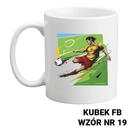 Kubek z nadrukiem- piłka nożna - ponad 20 wzorów do wyboru + Twoja personalizacja