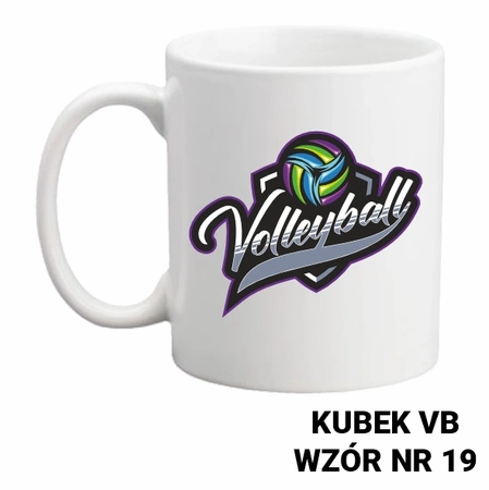 Kubek z nadrukiem- siatkówka- ponad 40 wzorów do wyboru  + Twoja personalizacja