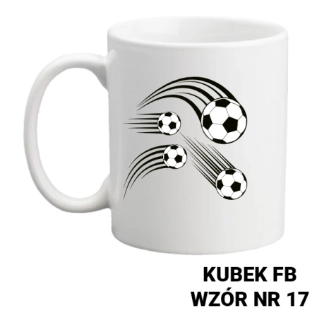 Kubek z nadrukiem- piłka nożna - ponad 20 wzorów do wyboru + Twoja personalizacja