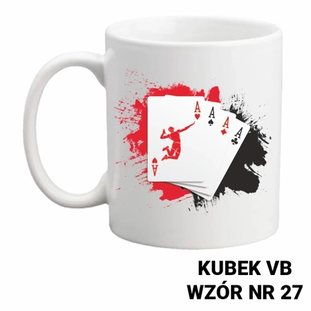 Kubek z nadrukiem- siatkówka- ponad 40 wzorów do wyboru  + Twoja personalizacja
