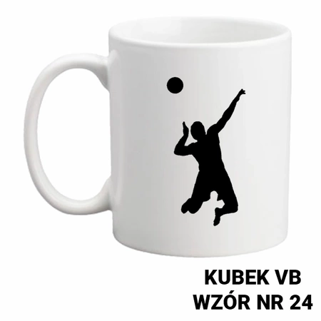 Kubek z nadrukiem- siatkówka- ponad 40 wzorów do wyboru  + Twoja personalizacja