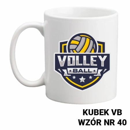 Kubek z nadrukiem- siatkówka- ponad 40 wzorów do wyboru  + Twoja personalizacja
