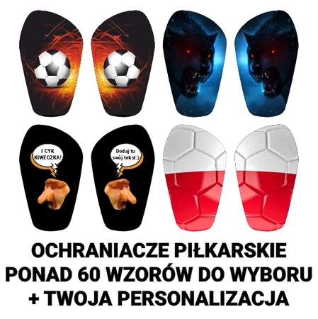 Ochraniacze piłkarskie z możliwością personalizacji- ponad 60 wzorów do wyboru