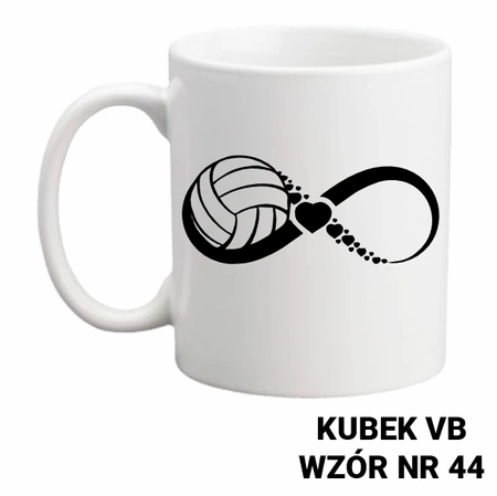 Kubek z nadrukiem- siatkówka- ponad 40 wzorów do wyboru  + Twoja personalizacja