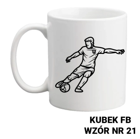 Kubek z nadrukiem- piłka nożna - ponad 20 wzorów do wyboru + Twoja personalizacja