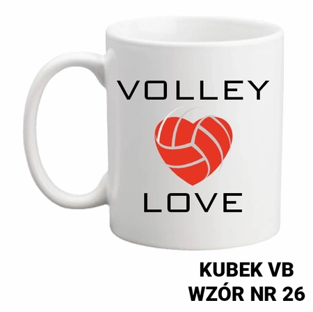 Kubek z nadrukiem- siatkówka- ponad 40 wzorów do wyboru  + Twoja personalizacja