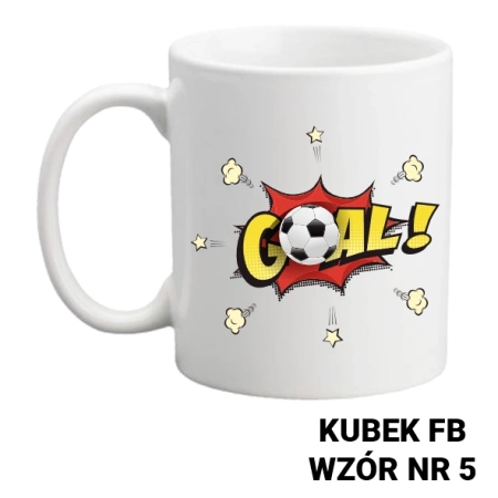 Kubek z nadrukiem- piłka nożna - ponad 20 wzorów do wyboru + Twoja personalizacja