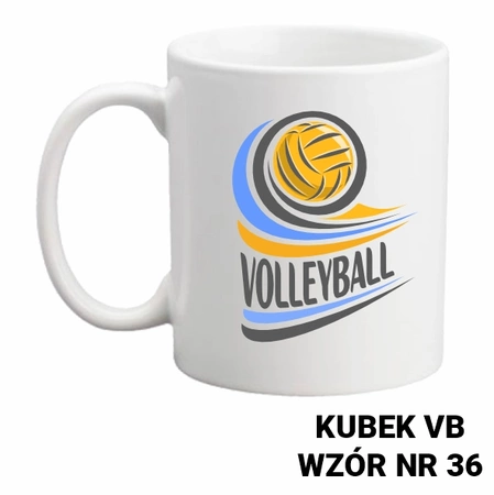 Kubek z nadrukiem- siatkówka- ponad 40 wzorów do wyboru  + Twoja personalizacja