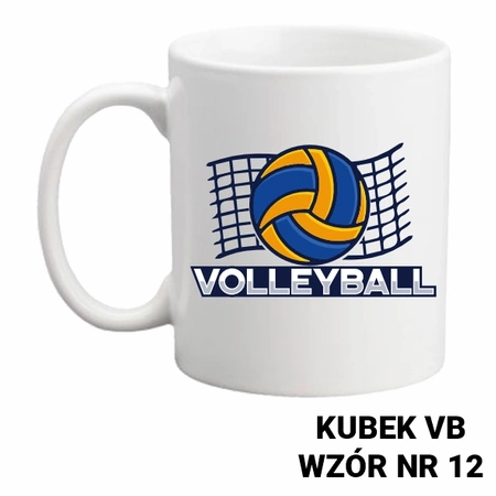 Kubek z nadrukiem- siatkówka- ponad 40 wzorów do wyboru  + Twoja personalizacja