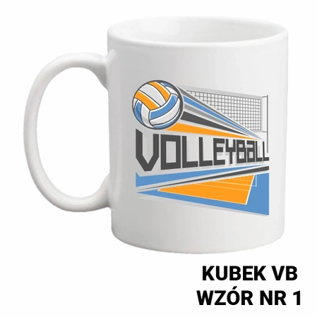 Kubek z nadrukiem- siatkówka- ponad 40 wzorów do wyboru  + Twoja personalizacja