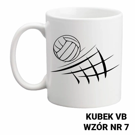 Kubek z nadrukiem- siatkówka- ponad 40 wzorów do wyboru  + Twoja personalizacja