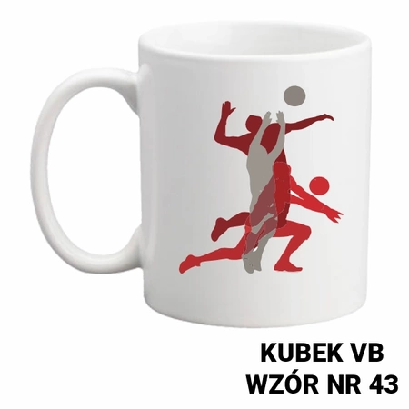 Kubek z nadrukiem- siatkówka- ponad 40 wzorów do wyboru  + Twoja personalizacja