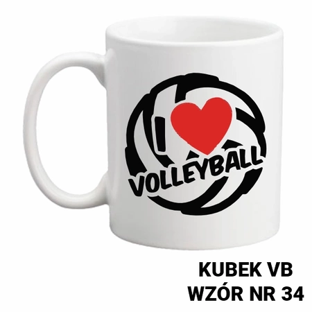 Kubek z nadrukiem- siatkówka- ponad 40 wzorów do wyboru  + Twoja personalizacja