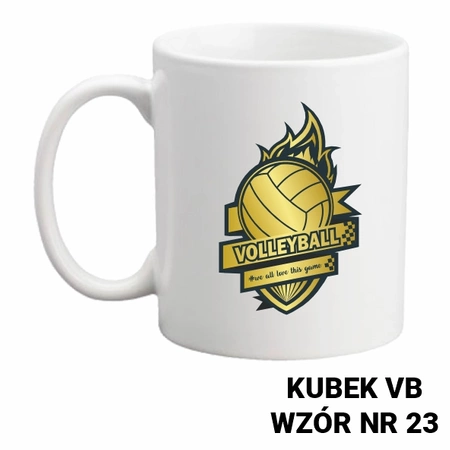 Kubek z nadrukiem- siatkówka- ponad 40 wzorów do wyboru  + Twoja personalizacja