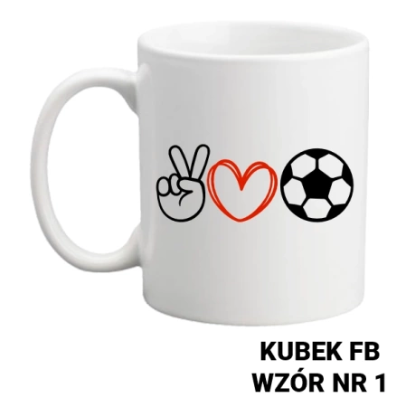 Kubek z nadrukiem- piłka nożna - ponad 20 wzorów do wyboru + Twoja personalizacja