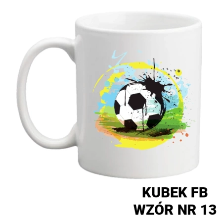 Kubek z nadrukiem- piłka nożna - ponad 20 wzorów do wyboru + Twoja personalizacja