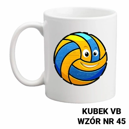 Kubek z nadrukiem- siatkówka- ponad 40 wzorów do wyboru  + Twoja personalizacja