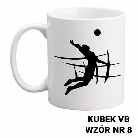 Kubek z nadrukiem- siatkówka- ponad 40 wzorów do wyboru  + Twoja personalizacja