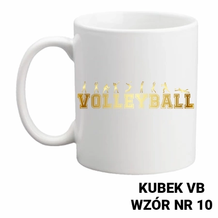 Kubek z nadrukiem- siatkówka- ponad 40 wzorów do wyboru  + Twoja personalizacja