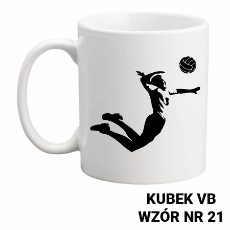 Kubek z nadrukiem- siatkówka- ponad 40 wzorów do wyboru  + Twoja personalizacja
