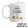 Kubek z nadrukiem- siatkówka- ponad 40 wzorów do wyboru  + Twoja personalizacja
