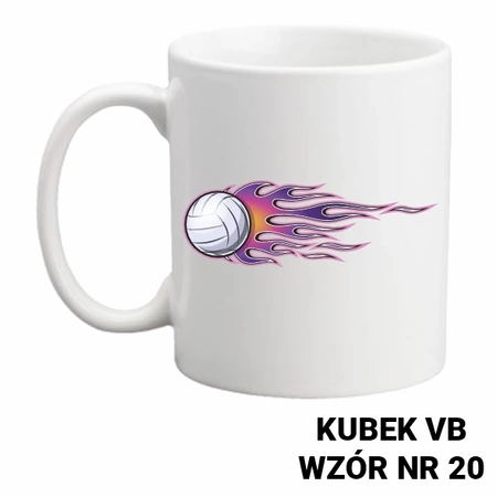 Kubek z nadrukiem- siatkówka- ponad 40 wzorów do wyboru  + Twoja personalizacja