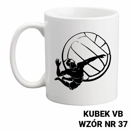Kubek z nadrukiem- siatkówka- ponad 40 wzorów do wyboru  + Twoja personalizacja
