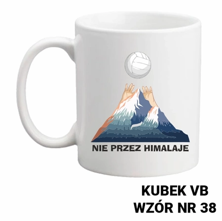 Kubek z nadrukiem- siatkówka- ponad 40 wzorów do wyboru  + Twoja personalizacja