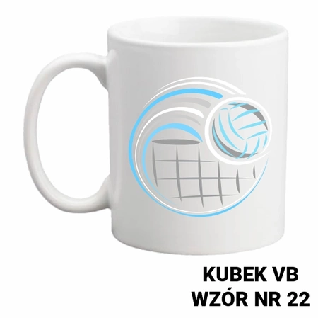 Kubek z nadrukiem- siatkówka- ponad 40 wzorów do wyboru  + Twoja personalizacja