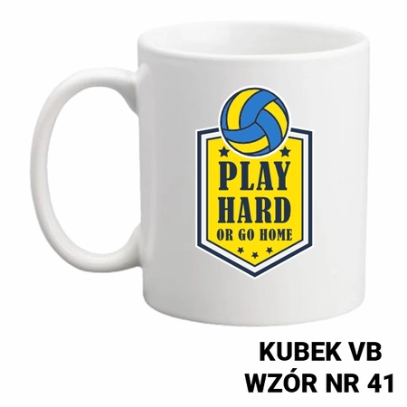 Kubek z nadrukiem- siatkówka- ponad 40 wzorów do wyboru  + Twoja personalizacja
