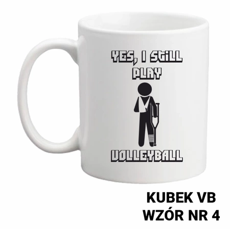 Kubek z nadrukiem- siatkówka- ponad 40 wzorów do wyboru  + Twoja personalizacja