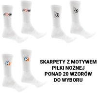 Skarpety sportowe z nadrukiem- ponad 20 wzorów piłkarskich